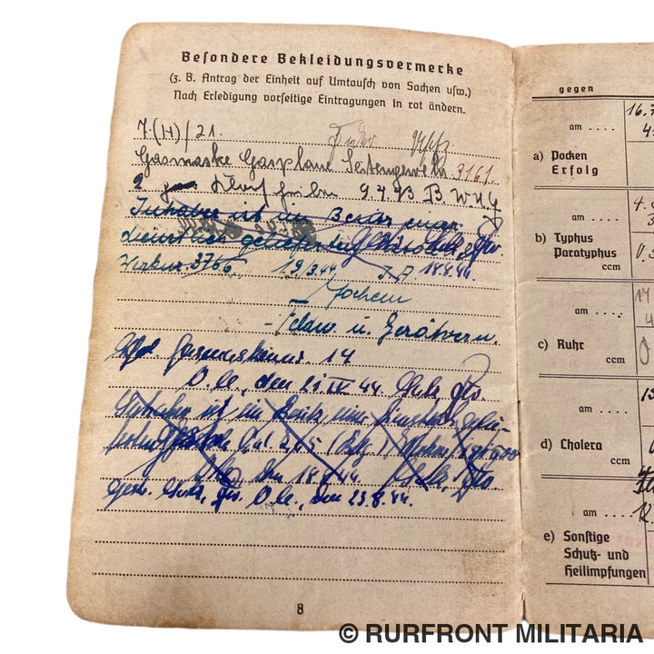 Luftwaffe Soldbuch Officier Werner Blank