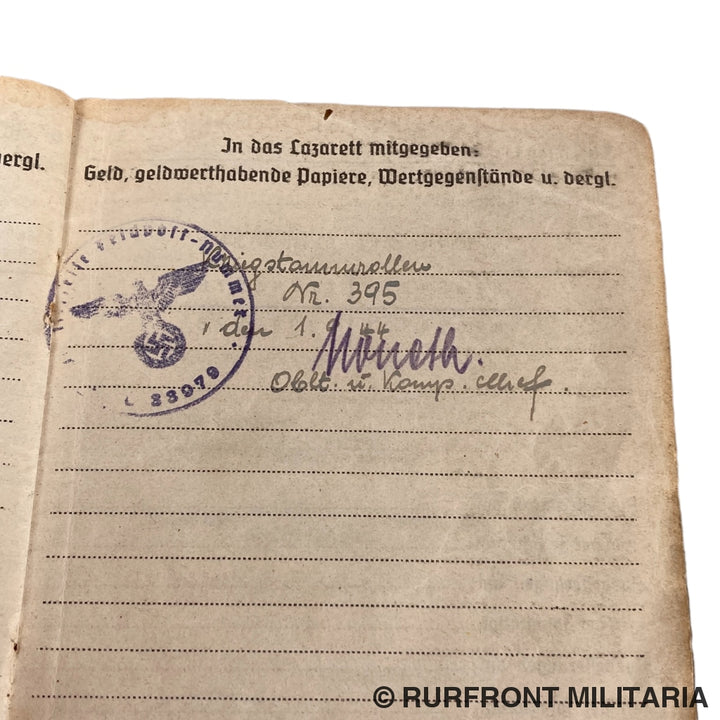 Luftwaffe Soldbuch Officier Werner Blank