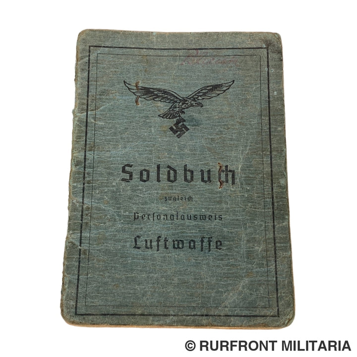 Luftwaffe Soldbuch Officier Werner Blank