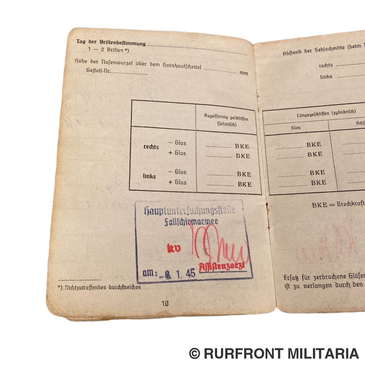 Luftwaffe Soldbuch Officier Werner Blank