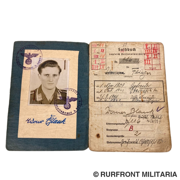 Luftwaffe Soldbuch Officier Werner Blank Luftwaffe Soldbuch Officier Werner Blank