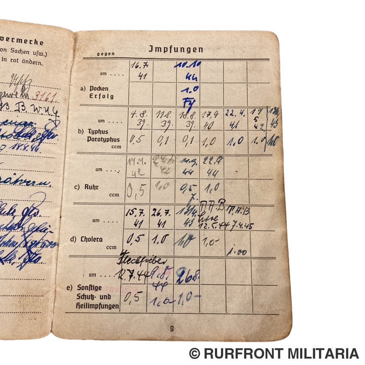 Luftwaffe Soldbuch Officier Werner Blank