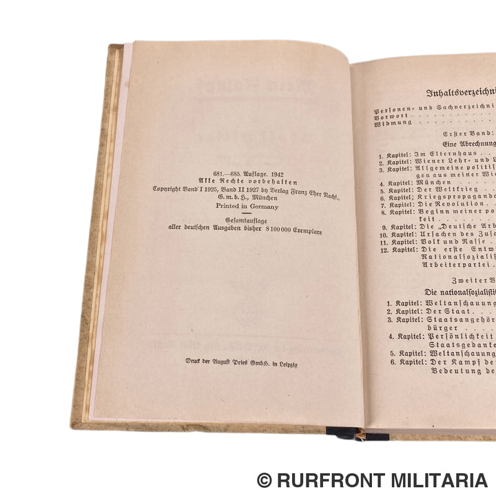 Mein Kampf Hochzeitsausgabe Gemeente Langenfeld 1942