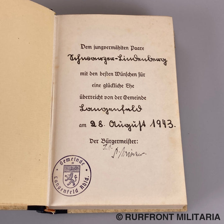 Mein Kampf Hochzeitsausgabe Gemeente Langenfeld 1942