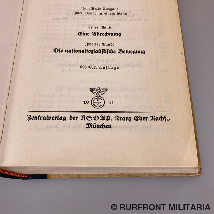 Mein Kampf Hochzeitsausgabe Stad Wipperfürth 1941