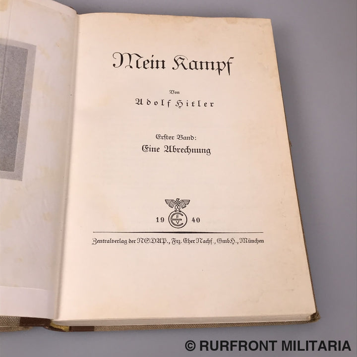 Mein Kampf Sonderausgabe Halbleder 1940