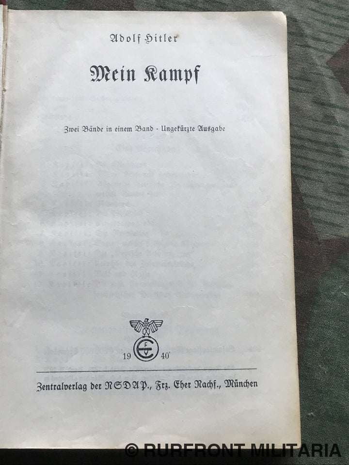 Mein Kampf Tornisterausgabe 1940