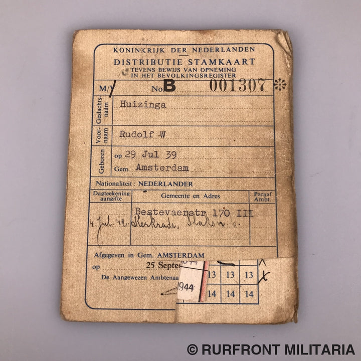 Papierset Arbeitseinsatz Gerardus Huizinga