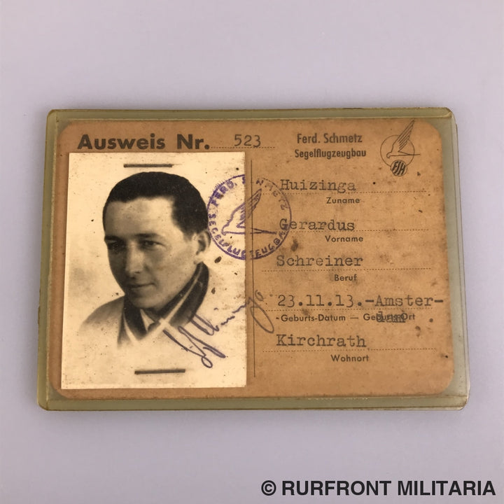 Papierset Arbeitseinsatz Gerardus Huizinga