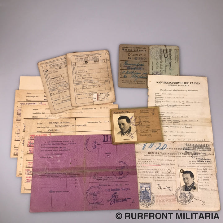 Papierset Arbeitseinsatz Gerardus Huizinga