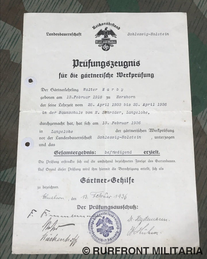 Papierset Walter Marby Artillerie Regiment 290 Demjansk!