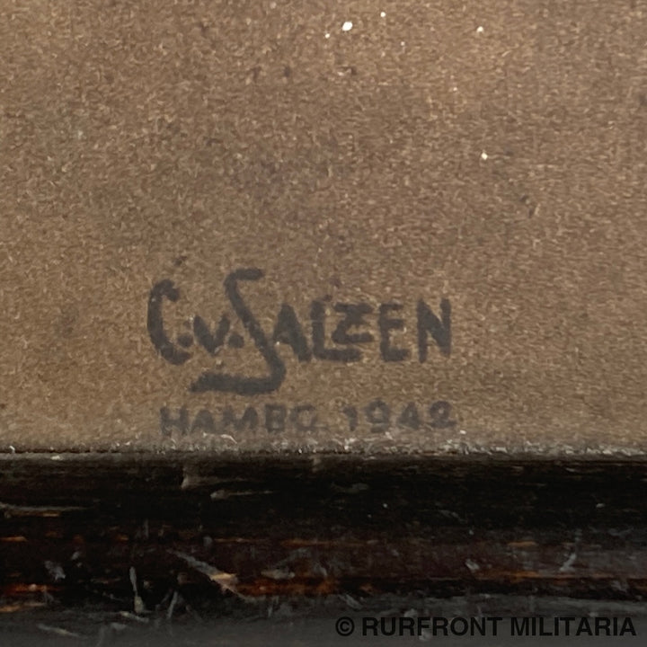 Portret A.h. Gemaakt Door Carl Von Salzen Hamburg 1942 8. U-Flottille Kommando