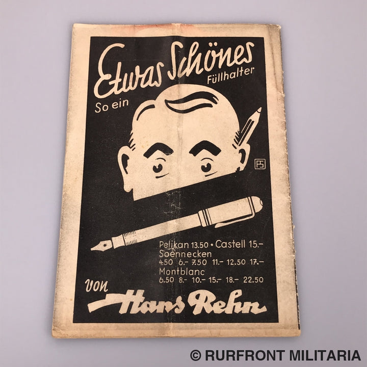 Programmaboekje Voetbal Interland Duitsland-Frankrijk 21 Maart 1937.