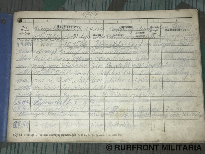 Reichsbahn Onderhoudsboek Monteur.