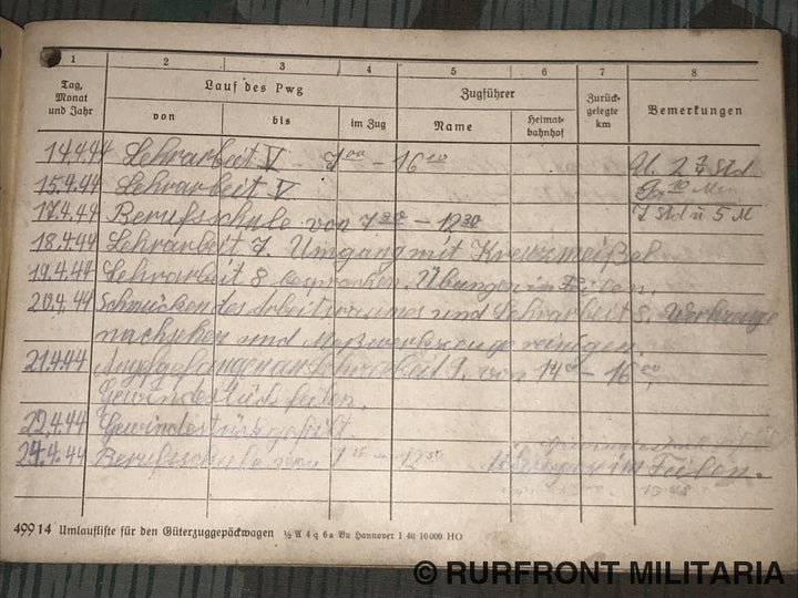 Reichsbahn Onderhoudsboek Monteur.