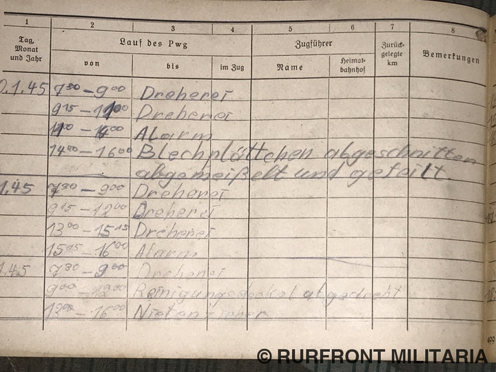 Reichsbahn Onderhoudsboek Monteur.