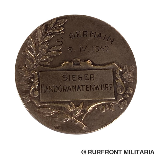 Siegerpenning Handgranatenwurf Te Saint Germain 9-04-1942 Siegerpenning Handgranatenwurf Te Saint Germain 9-04-1942