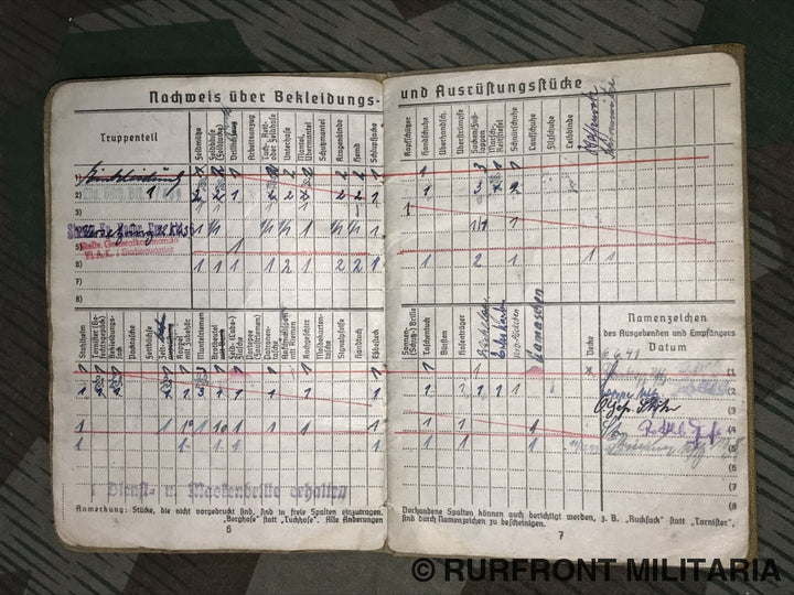 Soldbuch Funker Helmut Rottleb.