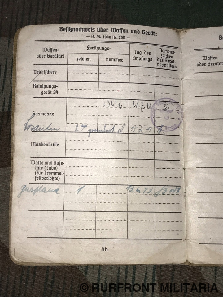 Soldbuch Funker Helmut Rottleb.