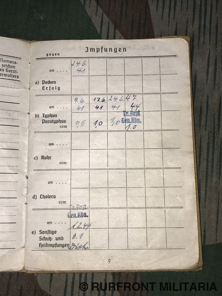 Soldbuch Funker Helmut Rottleb.