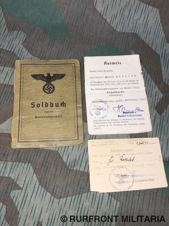 Soldbuch Funker Helmut Rottleb.