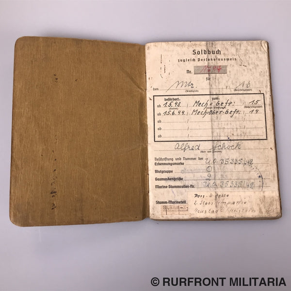 Soldbuch Kriegsmarine Soldbuch Kriegsmarine
