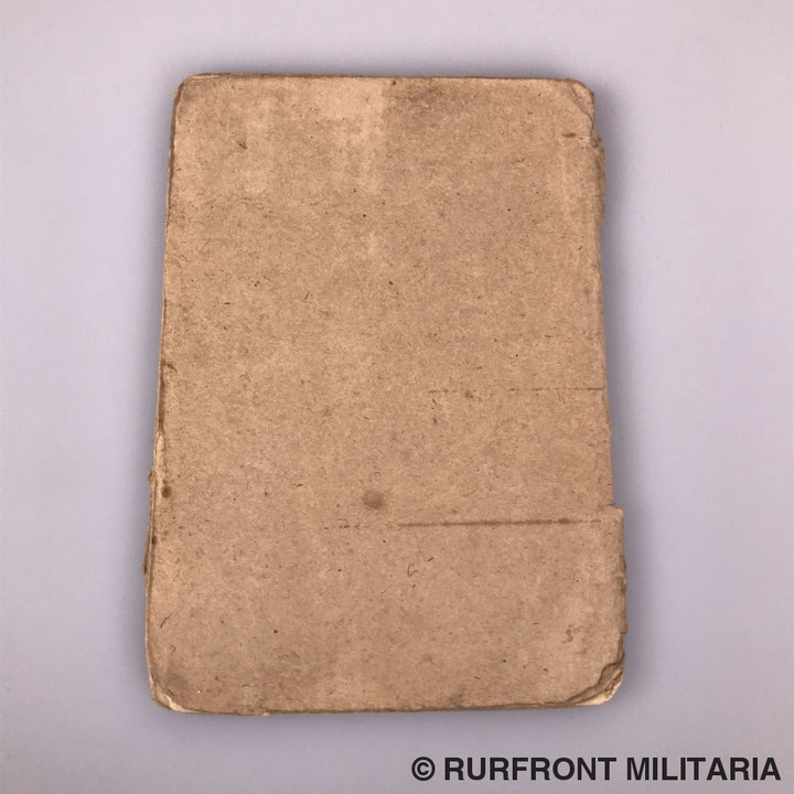 Soldbuch Oberwachtmeister Wilhelm Zick (Ss) Luftschutzpolizei Danzig.