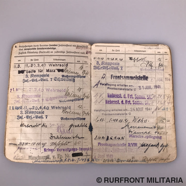 Soldbuch Stabsgefreiter Anton Nowak Luftwaffe Flak