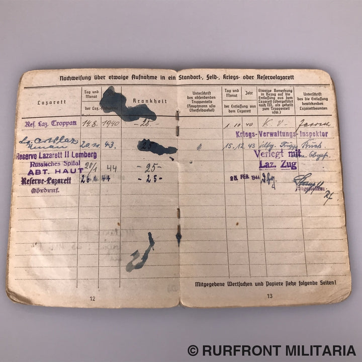 Soldbuch Stabsgefreiter Anton Nowak Luftwaffe Flak