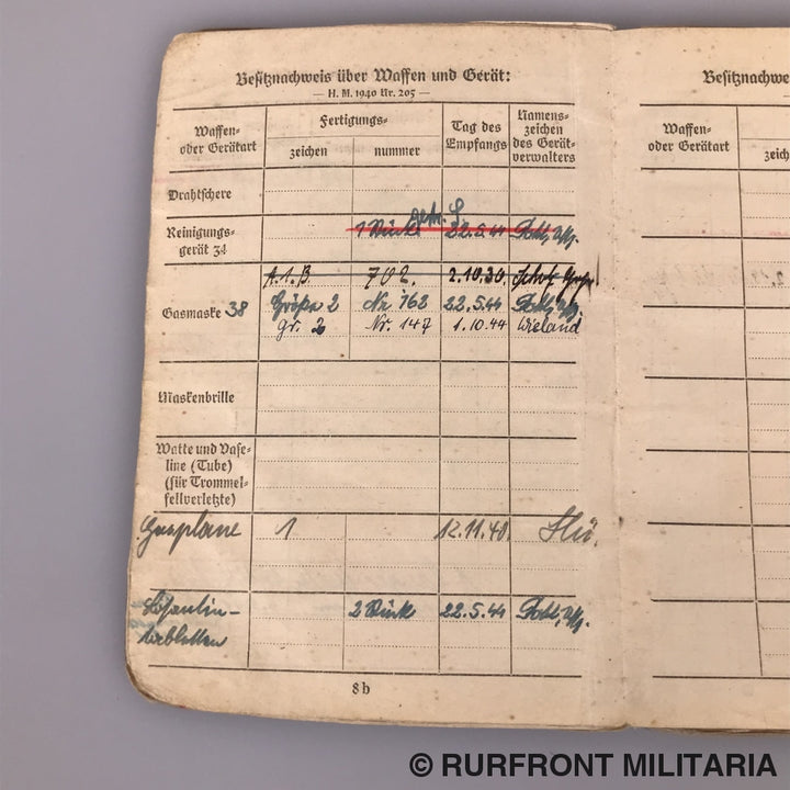 Soldbuch Stabsgefreiter Anton Nowak Luftwaffe Flak