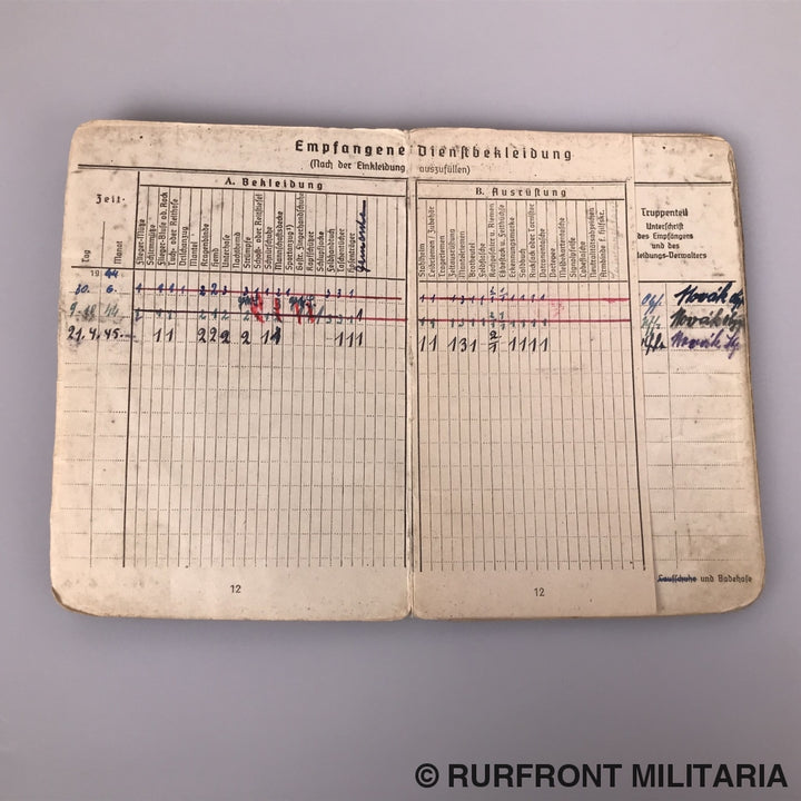 Soldbuch Stabsgefreiter Anton Nowak Luftwaffe Flak