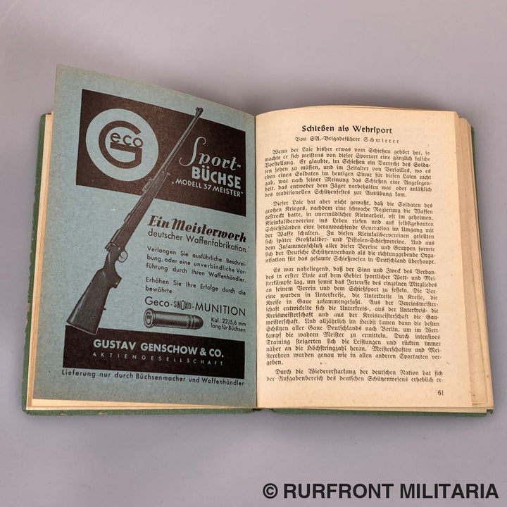 Taschenbuch Für Den Deutschen Schützen 1940