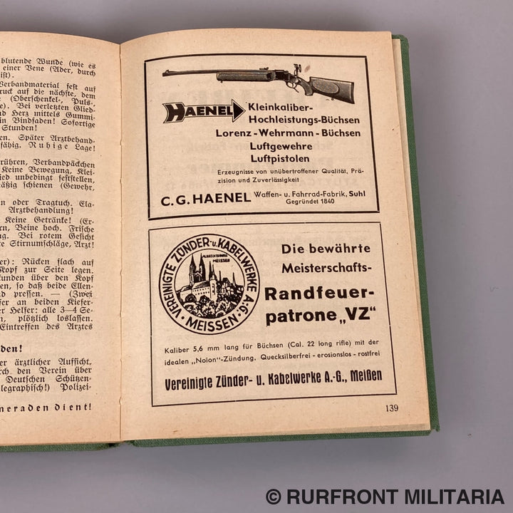 Taschenbuch Für Den Deutschen Schützen 1940