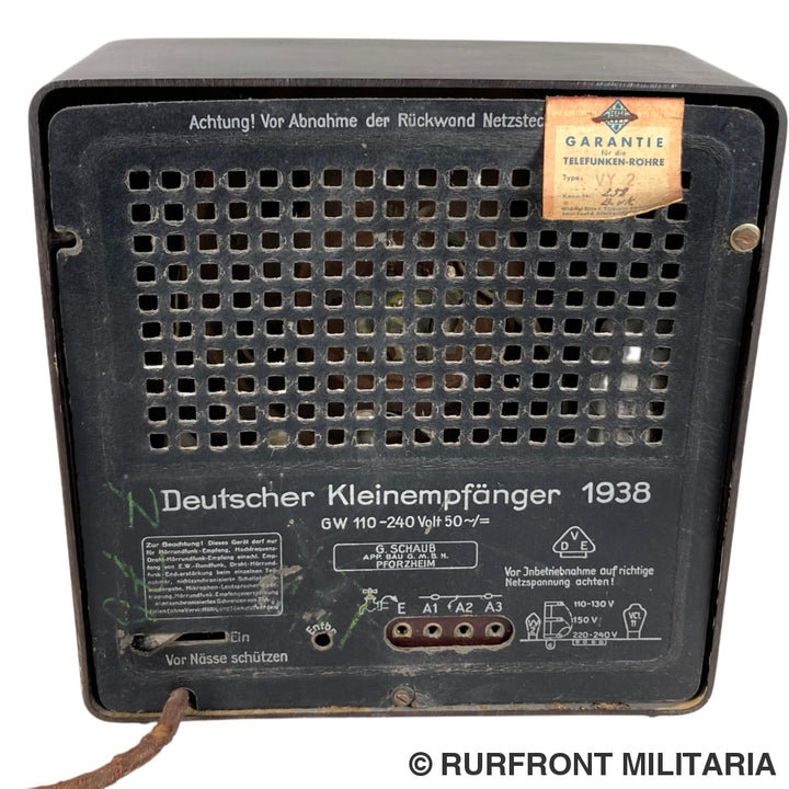 Volksempfanger Dke 38 Goebbels-Schnauze