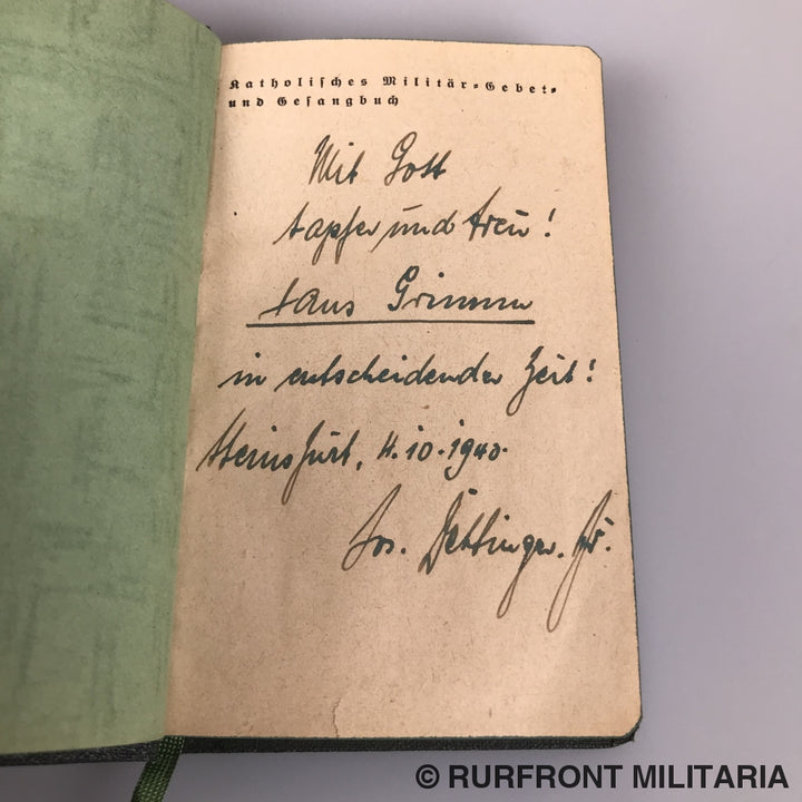 Wehrmacht Katholisches Gebet Und Gesangbuch 1939