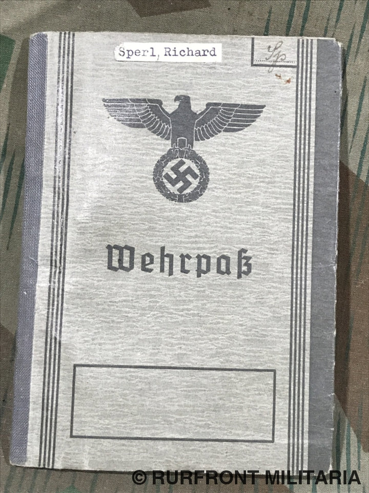 Wehrpass Funker Richard Sperl Infanterie Nachrichten Ersatz Kompanie 46 Praag.