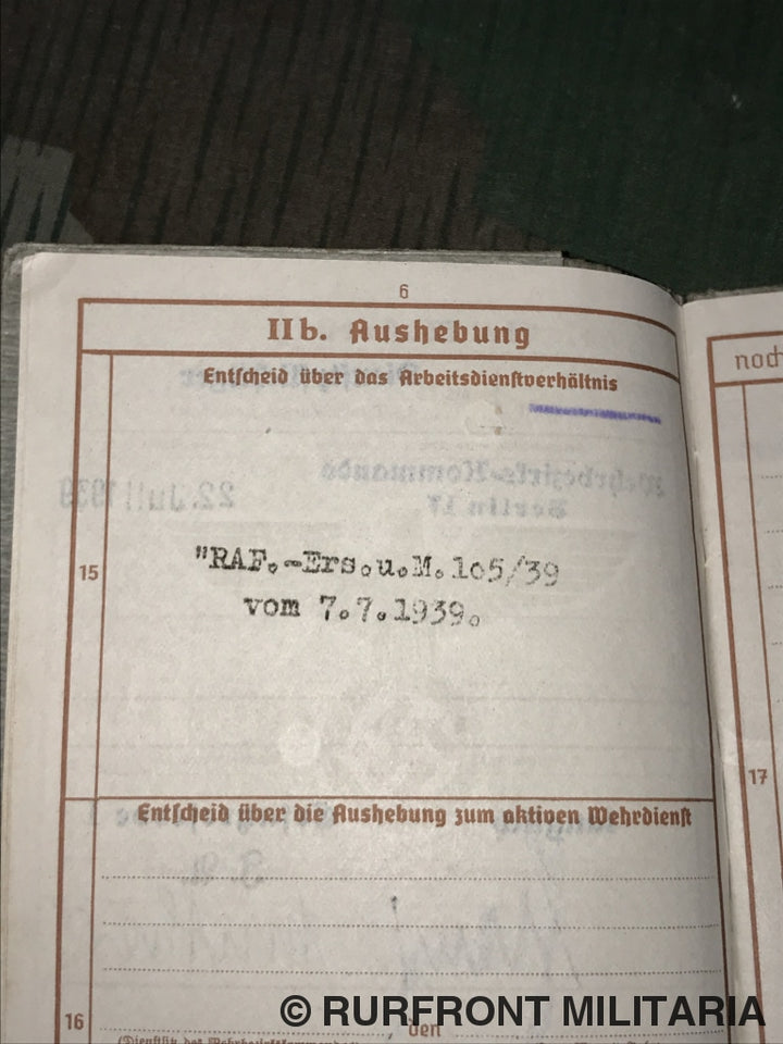 Wehrpass Gefreiter Paas Infanterie Regiment 50