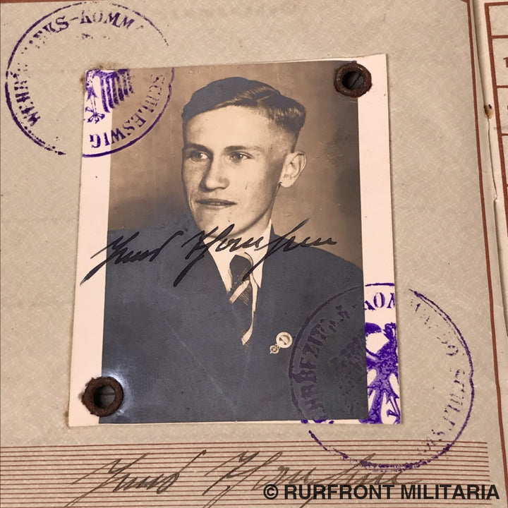 Wehrpass Leutnant Des Regiments Jens Thomsen Infanterie Regiment 46