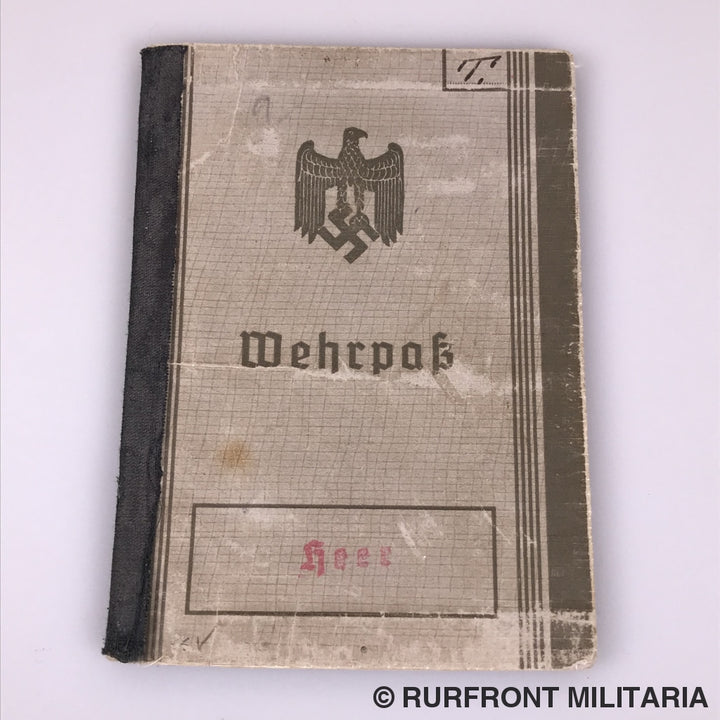 Wehrpass Leutnant Des Regiments Jens Thomsen Infanterie Regiment 46