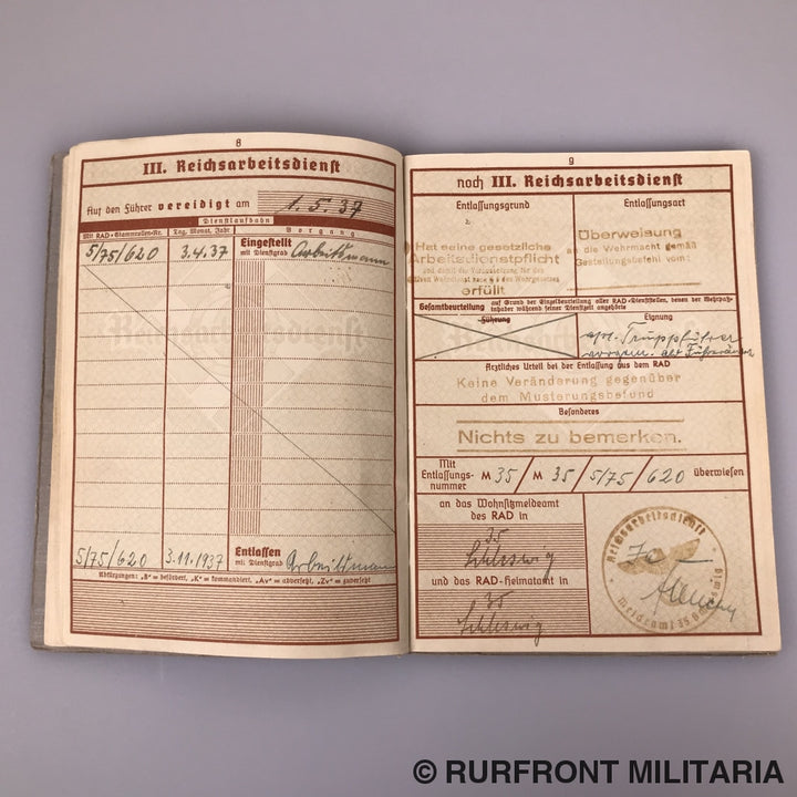 Wehrpass Leutnant Des Regiments Jens Thomsen Infanterie Regiment 46