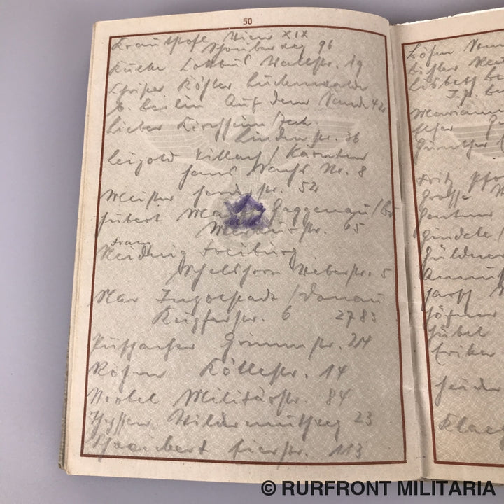 Wehrpass Leutnant Kurt Eckle Griekenland Leros Festungsbrigade 968.