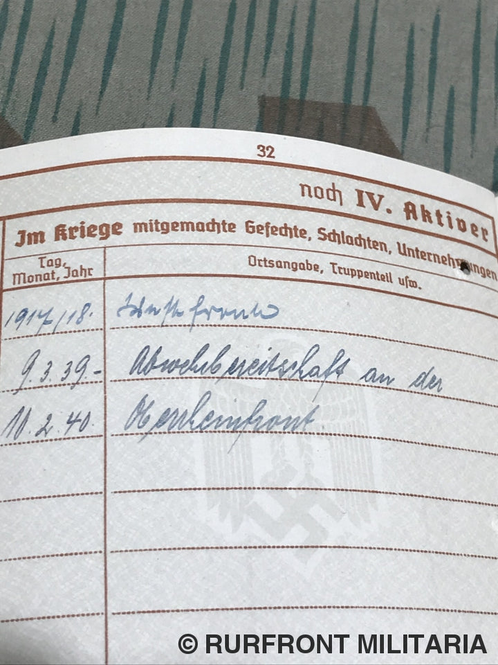 Wehrpass Set Robert Lacher Volkssturm.