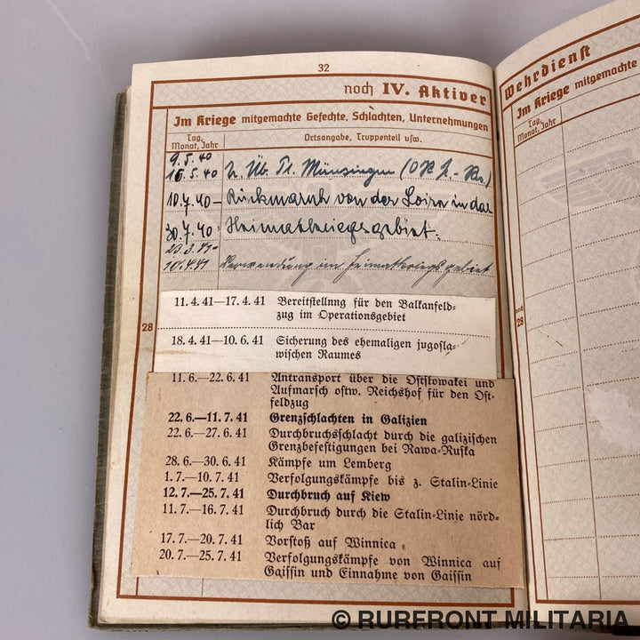 Wehrpass Set Wehrmacht Musiker Heinrich Kaufeld I.r. 420