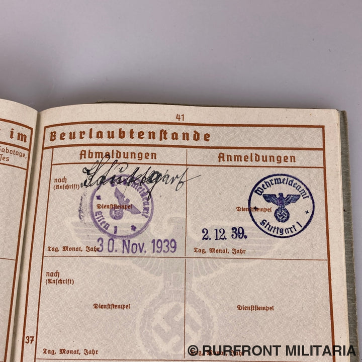 Wehrpass Set Wehrmacht Musiker Heinrich Kaufeld I.r. 420