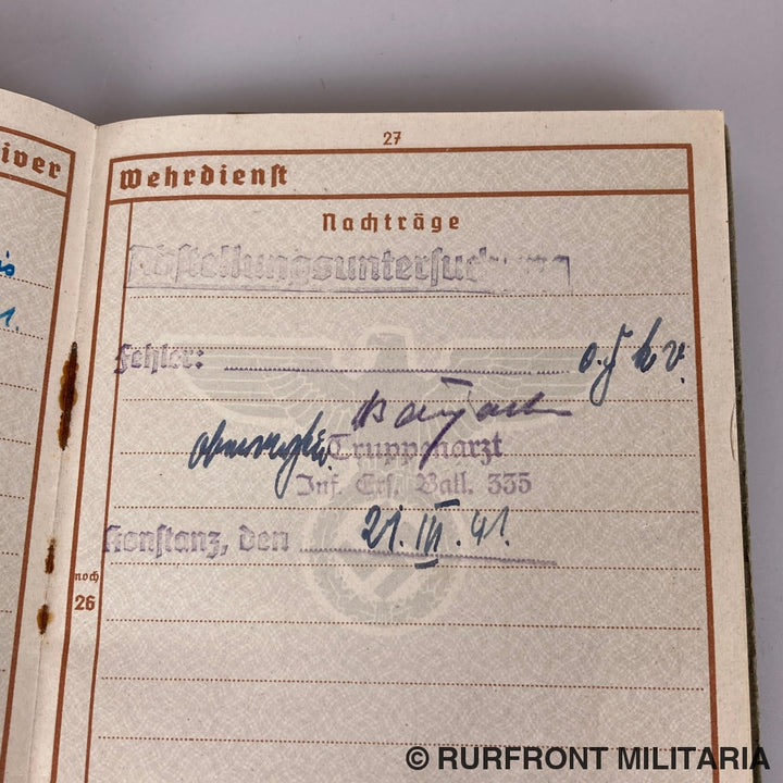 Wehrpass Set Wehrmacht Musiker Heinrich Kaufeld I.r. 420