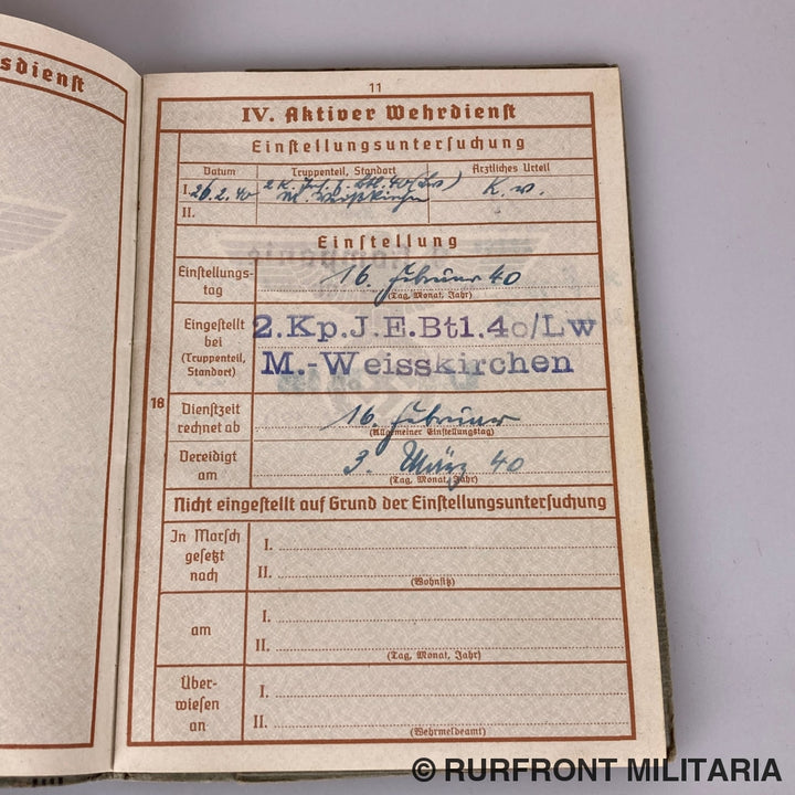 Wehrpass Set Wehrmacht Musiker Heinrich Kaufeld I.r. 420