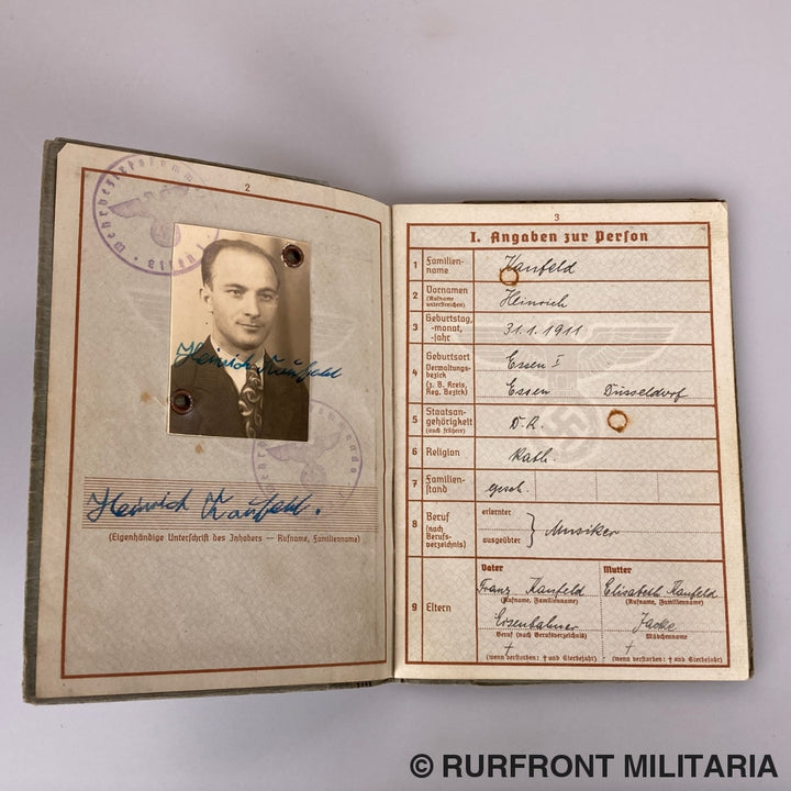 Wehrpass Set Wehrmacht Musiker Heinrich Kaufeld I.r. 420