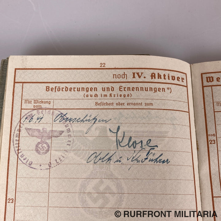 Wehrpass Set Wehrmacht Musiker Heinrich Kaufeld I.r. 420