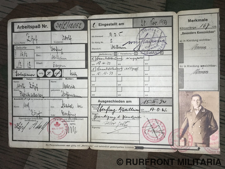 Wehrpass Set Wolf Zöpf Kraftfahrer.