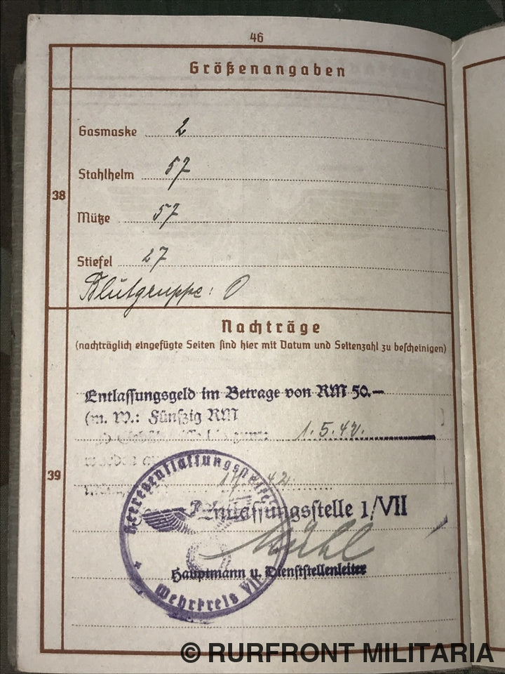 Wehrpass Set Wolf Zöpf Kraftfahrer.